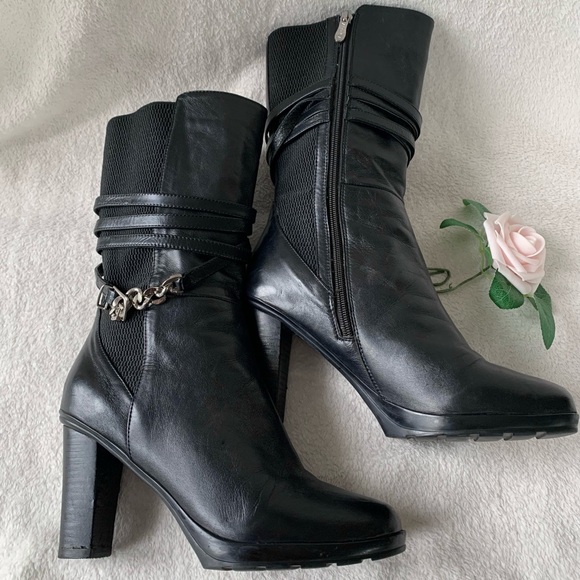 Arctica Shoes - Arctica Exclusive Leather Waterproof Chained Heeled Boots